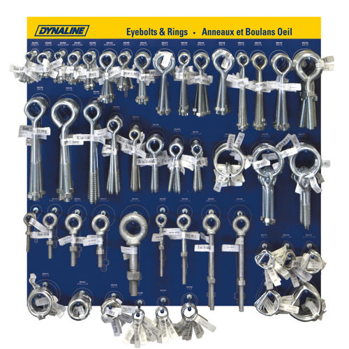 Picture of Eyebolts & Rings Merchandiser 428 Pieces / 50 Items + Board