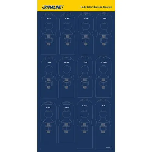 Picture of Trailer Balls Display Board 24x12 Board + Overlay